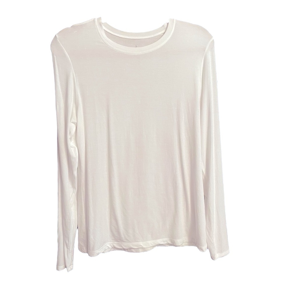 Cuddl Duds Softwear Long Sleeve Crew -Size Large- Wear under Scrubs for comfort